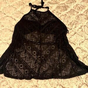 Ambrielle brand Swimsuit top cover up black lace EUC 
(🤑 Get 5 items for $20)